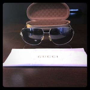 Authentic Unisex Gucci Aviator Sunglasses